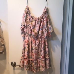 Off the Shoulder Floral Dress C2